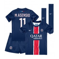 Camiseta Paris Saint-Germain Marco Asensio #11 Primera Equipación para niños 2024-25 manga corta (+ pantalones cortos)